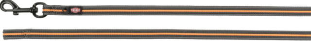 Fusion Sporting Tracking Leash - Sporline Non Slip med neopren håndtag - grå/orange