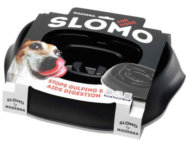 Slomo, slowfeed foderskål, 950 ml. fv. sort