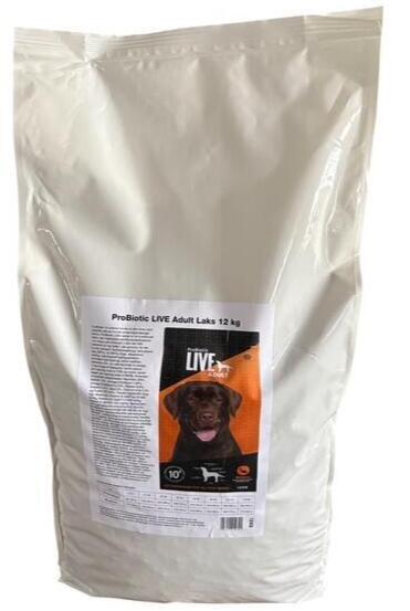 Probiotic Live Adult Salmon - Laks & ris - 12 kg - leveres i øjeblikket i hvid sæk m/etiket