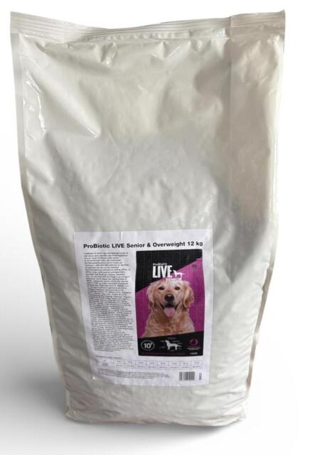 Probiotic Live Senior & overvægt Kylling & ris - 12 kg - leveres i øjeblikket i hvid sæk m/etiket