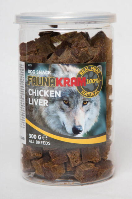 Faunakram, 300 g - 100% Natural kyllingelever snack