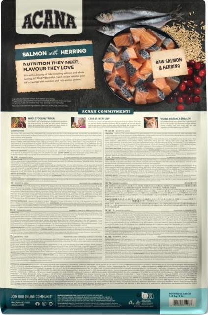Acana Bountiful Catch med laks 4,5 kg.