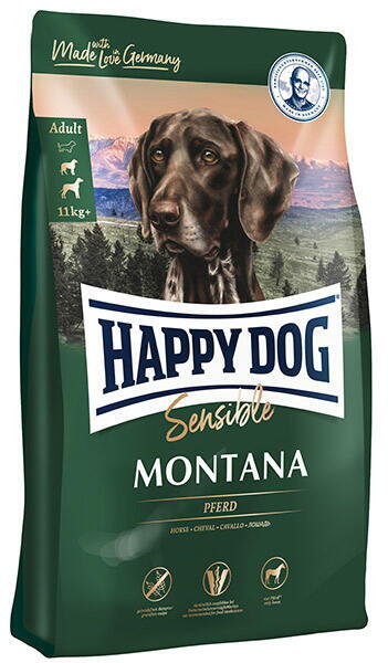 HAPPY DOG Sensible Montana - HEST - Kornfri - Singleprotein, 10 kg -  Fragtfri levering