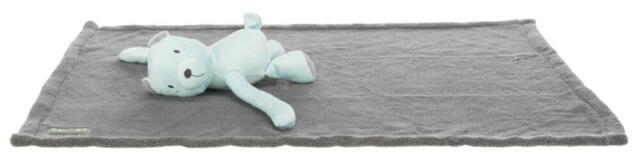 Junior Cuddly sæt, tæppe og bamse, fv. grå/mint