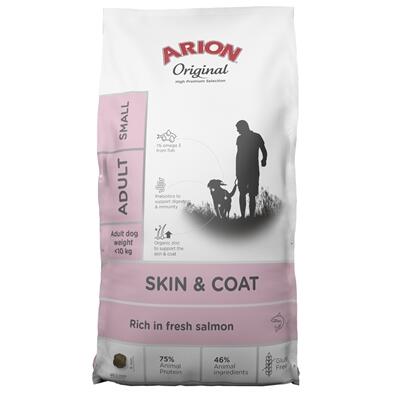 ARION ORIGINAL Adult Small SKIN & COAT - Laks & Ris, 7 kg