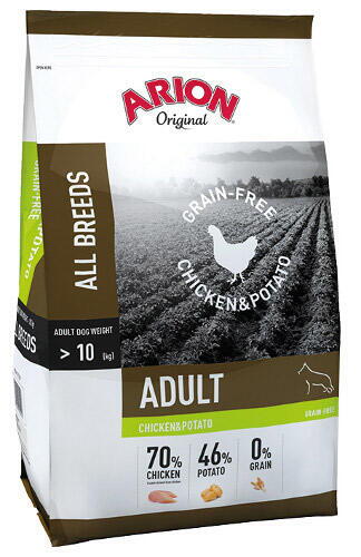 ARION ORIGINAL No Grain Chicken & Potato, 12 kg – Fragtfri levering - Godbidder medfølger