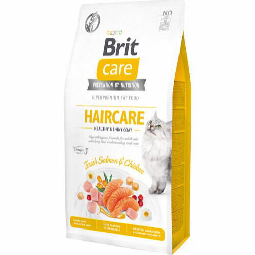 Brit Care Cat Grain-Free Haircare Healthy and Shiny Coat, 7 kg  - INCL. OVERRASKELSE OG LEVERING