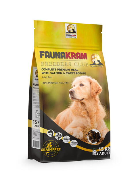 15 kg Faunakram Dog Salmon - Kornfri -  Fragtfri levering