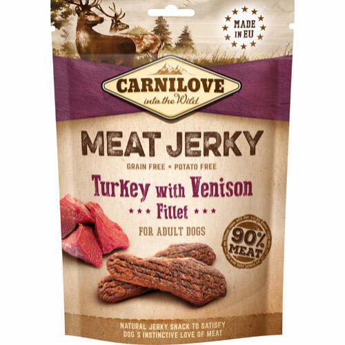 Carnilove Jerky Turkey with venison fillet, 100 g