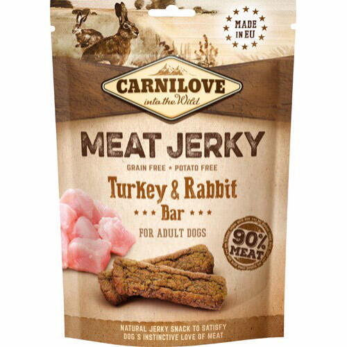 Carnilove Jerky Turkey & Rabbit Bar, 100 g