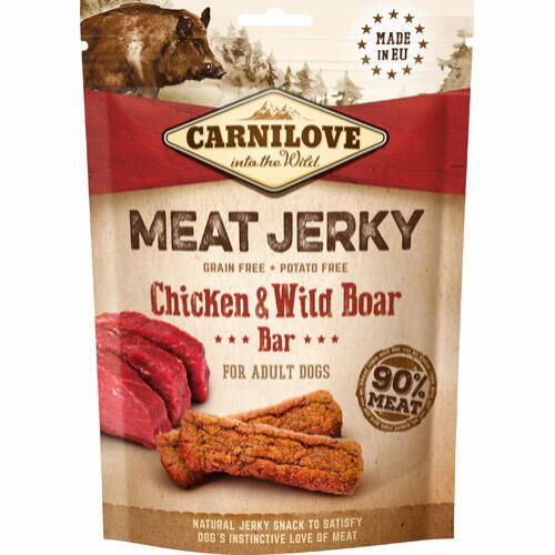 Carnilove Jerky Chicken & Wild Boar Bar, 100 g