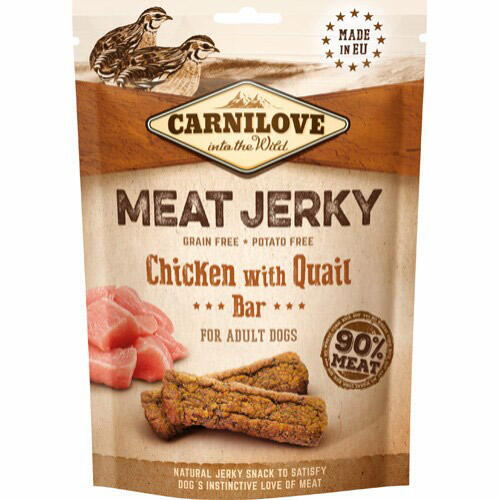 Carnilove Jerky Chicken with Quail Bar, 100 g