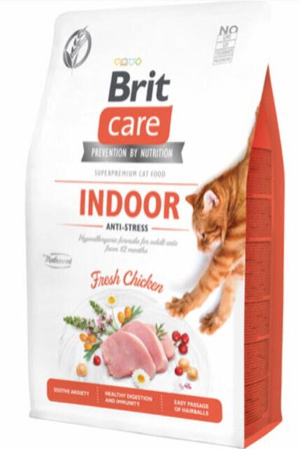 Brit Care Cat GF Indoor Anti-Stress, 2 kg - INCL. OVERRASKELSE