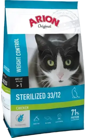 FRAGTSKADET - ARION ORIGINAL Cat Sterilized Chicken, 7,5 kg - FRAGTSKADET, MEN INDHOLD OK