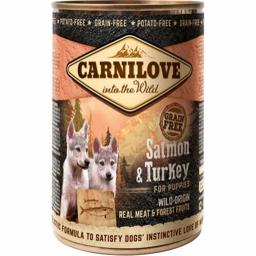 Carnilove Canned laks og kalkun for puppies, 400 g
