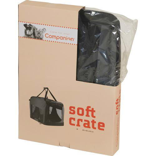 Pet Soft Crate - Sammenklappelig transportbur m/metalramme, kan åbnes i top og front