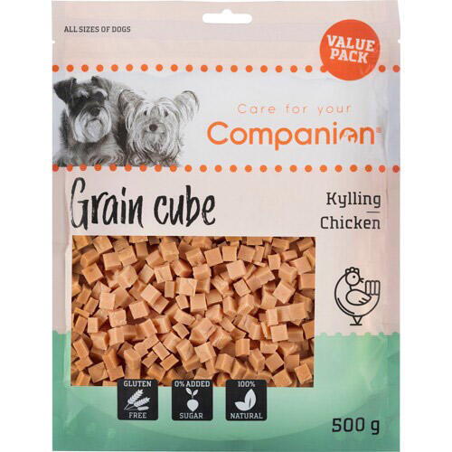 Companion Glutenfri Chicken Grain Cube 80% kylling  - 500 g - uden sukker