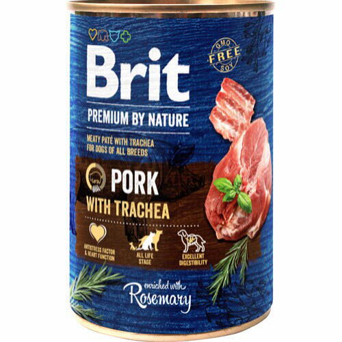 Brit Premium by Nature Pork med Trachea - 400 g