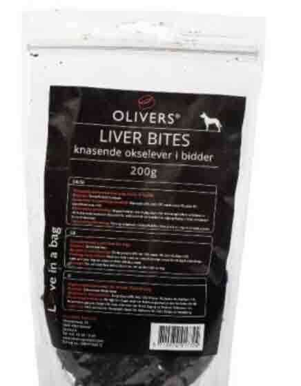 OLIVERS liver bites - 200 g. - BEMÆRK DATO 12.22