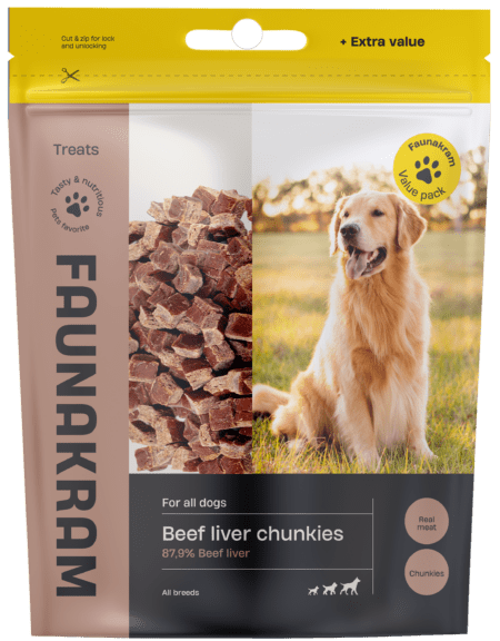 Faunakram Value-pack 300 gram Beef Liver chunkies