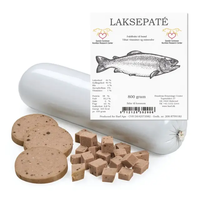 Easybarf Lakse/Kylling paté, 800 gram