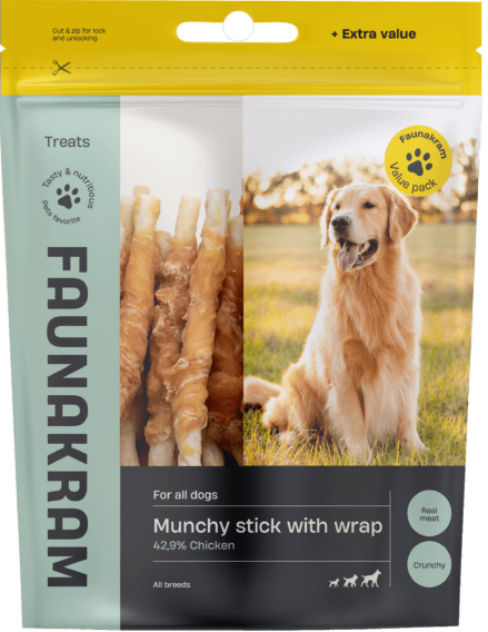 Faunakram 300 g - Munchy stick with chicken wrap