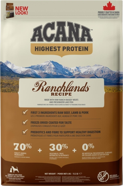 6 kg Acana Ranchland Recipe Highest Protein