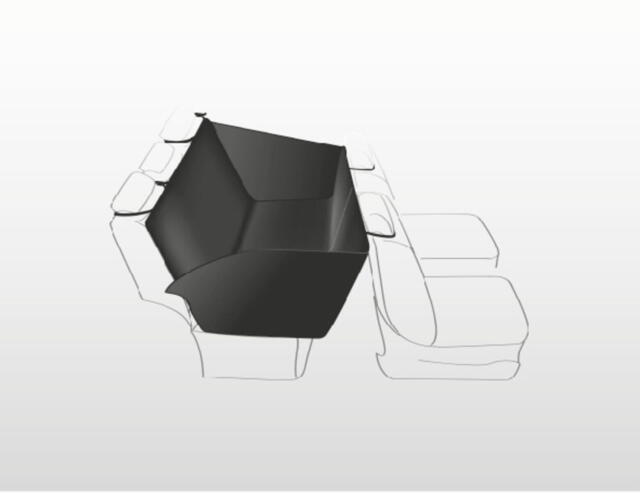Bilsædetæppe, fv. sort, str. 1,55 x 1,3 m