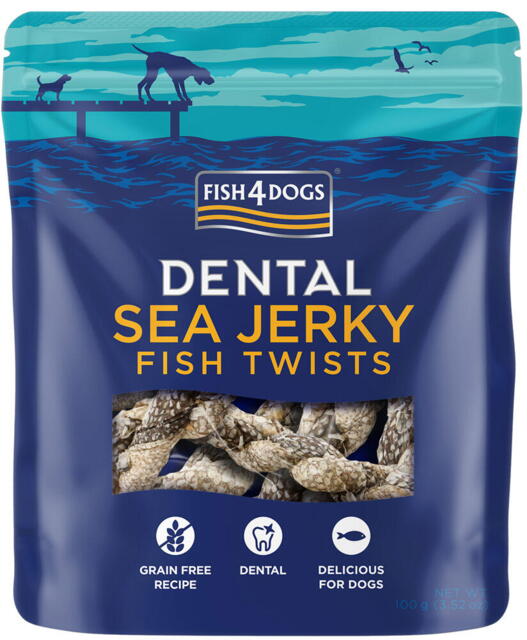 Fish4Dogs Dental Fiskeskruer - Fish Twists, 115 g