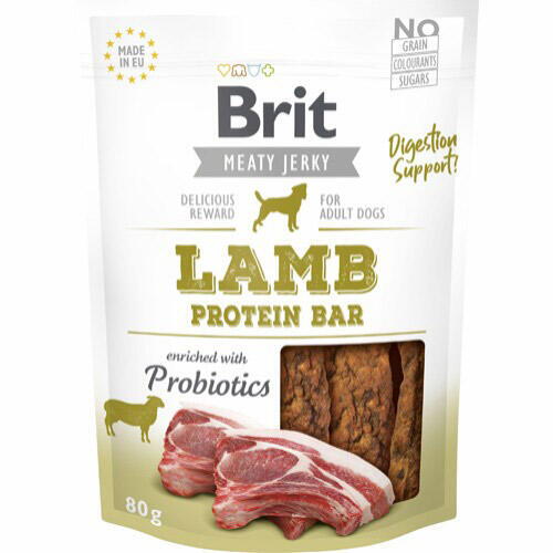 Brit Jerky Lamb Protein Bar, 80 g