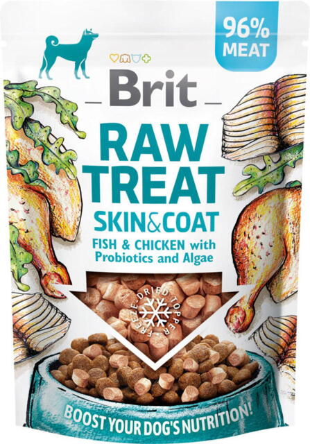 Brit RAW TREAT Skin & Coat, Frysetørret 40 g