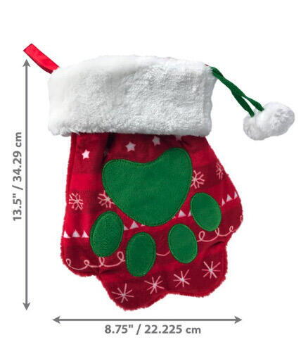 KONG Holiday Stocking Paw, Flerfarvet, str. L