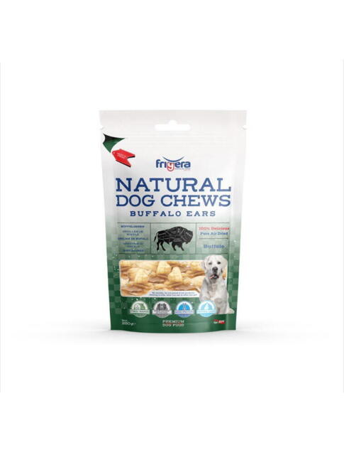 Frigera Natural Dog! Chews Bøffelører, 250 g