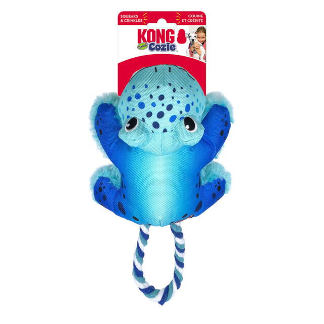 KONG Cozie Tuggz Frog Multicolor, 29 cm