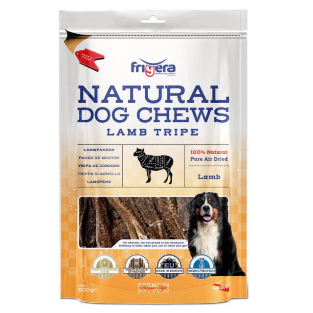 Frigera Natural Dog Chews Lammekallun, 500 g - XL-Pose