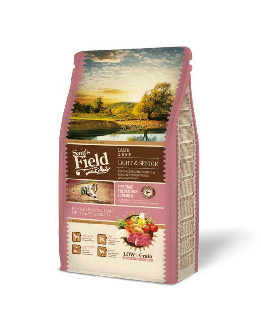 Sams Field Light & Senior - Lamb & Rice, Low Grain, 2,5 kg