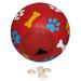 Sjov lille bold, som hunden eller katten, kan få godbidder ved at lege med.
7 cm