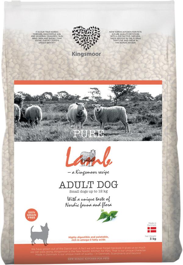 2,75 kg Kingsmoor Pure Lamb Dog - SMÅ RACER - Godbidder medfølger