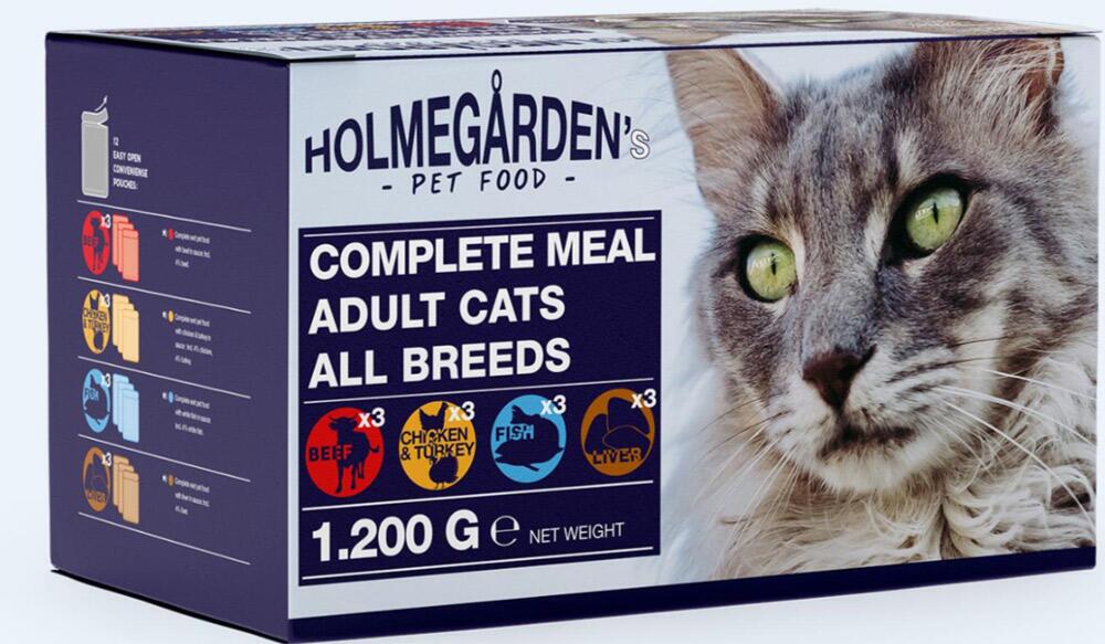 Holmegården menu pack 12 x 100 g, adult cat 4 flavour