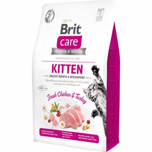 Brit Care Cat Grain-Free Kitten Healthy Growth and Development, 2 kg - INCL. OVERRASKELSE