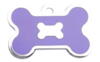 Bone small, Epoxy Purple på forsiden, hundetegn Kødben 29 mm