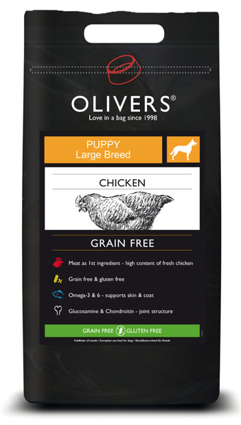OLIVERS LARGE BREED PUPPY GRAIN FREE - 12 kg thumbnail