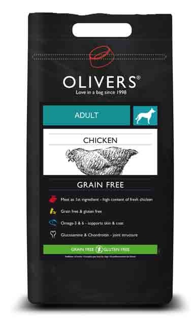 OLIVERS ADULT CHICKEN GRAIN FREE, LARGE - 12 kg thumbnail