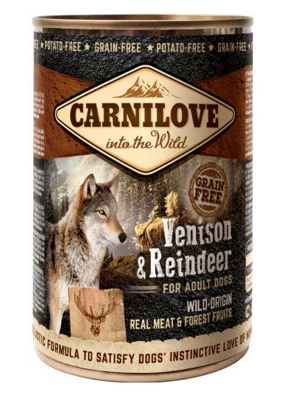 Carnilove Canned Venison & Reindeer - dåse 400 g thumbnail
