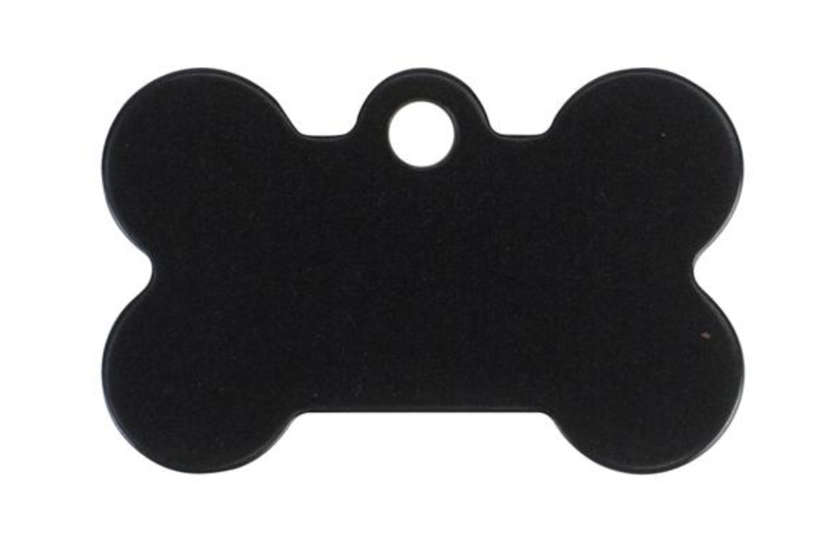 Hundetegn Kødben 39 mm - sort thumbnail