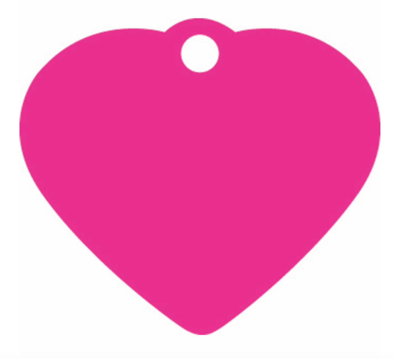 Hundetegn hjerte 25 mm - Pink Alu. thumbnail