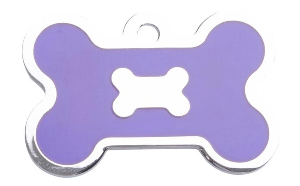 Bone small, Epoxy Purple på forsiden, hundetegn Kødben 29 mm thumbnail