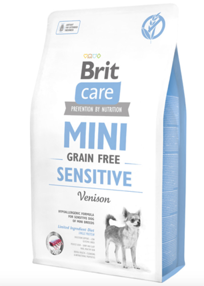 Brit Care Mini - til små racer - Grain Free Sensitive - hundefoder med råvildt, 2 kg thumbnail