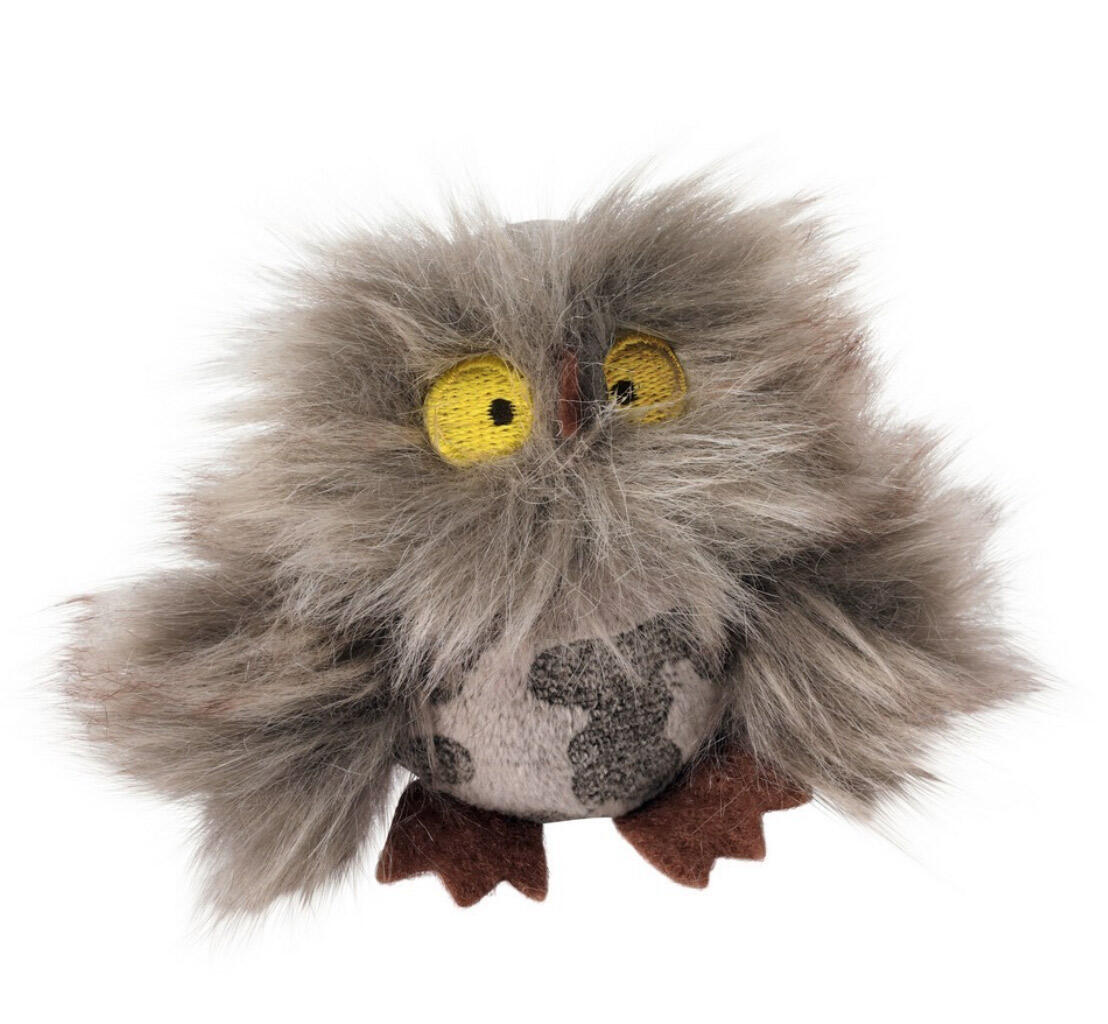 Hunter Fluffy Ugle - kattelegetøj, 7 cm thumbnail