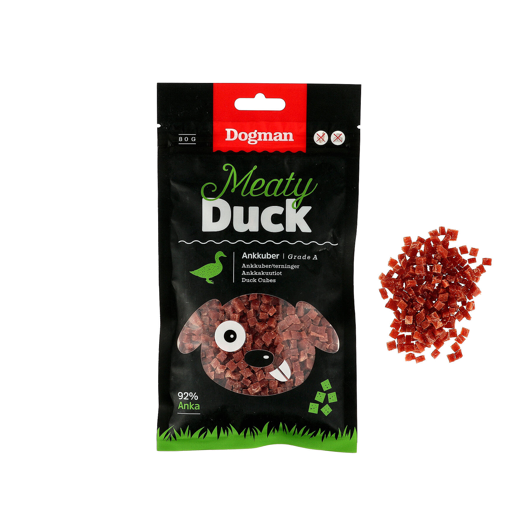 Duck Cubes - kornfrie bløde mini tern, 80 g thumbnail